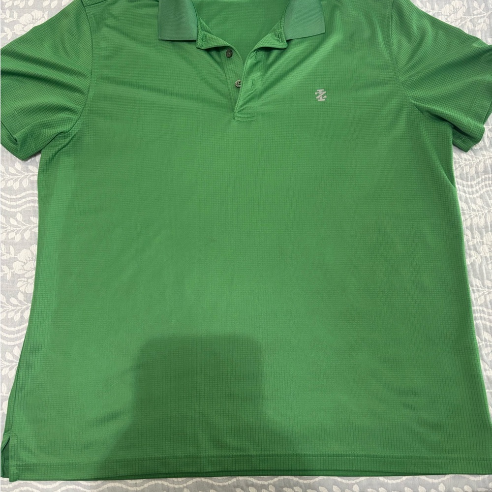 Izod Green Polo Shirt Classic Short Sleeve